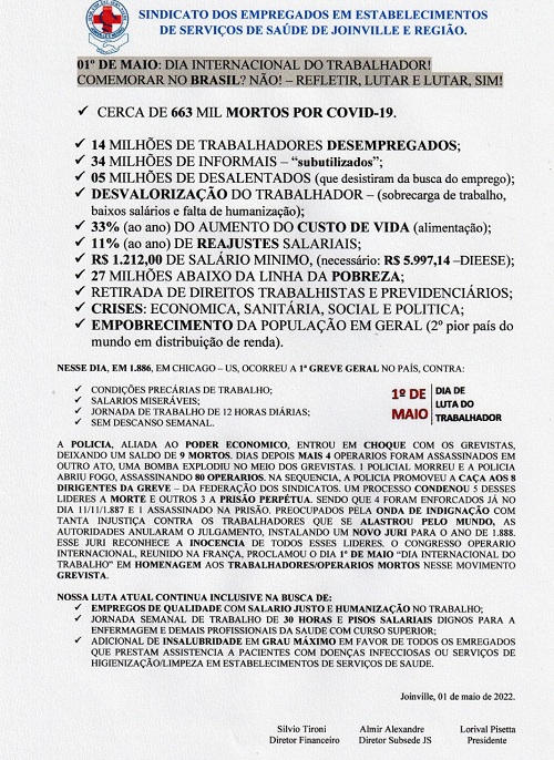 1º DE MAIO - DIA DO TRABALHADOR